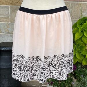 GAP Blush Pink Floral‎ Print Chiffon Skirt